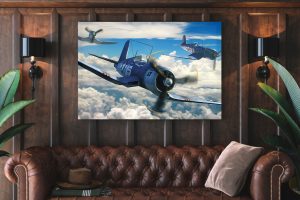 F4U Corsair Single canvas rectangle