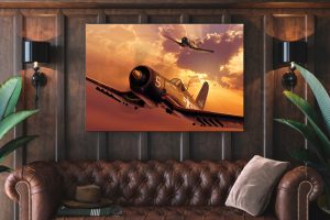 F4U Corsair Single canvas rectangle