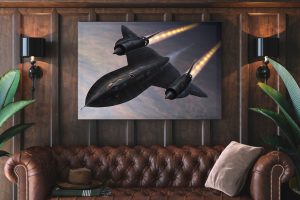 Lockheed Sr 71 Blackbird Single canvas rectangle