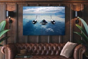 Lockheed Sr 71 Blackbird Single canvas rectangle