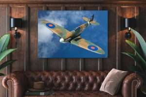 supermarine spitfire Single canvas rectangle