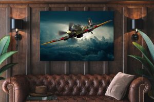 hawker hurricane Single canvas rectangle