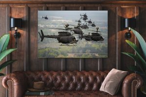 oh 58 kiowa helicopter Single canvas rectangle