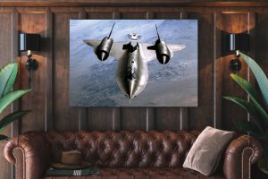 Lockheed Sr 71 Blackbird Single canvas rectangle