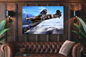 supermarine spitfire Single canvas rectangle