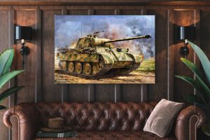 Tank panther ww2Tank panther ww2 Single canvas rectangle