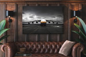 an 225 antonov airplane Single canvas rectangle