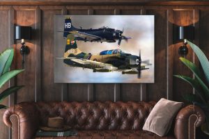 the douglas A-1 Skyraider Single canvas rectangle