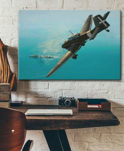 junkers 87 stuka single canvas rectangle