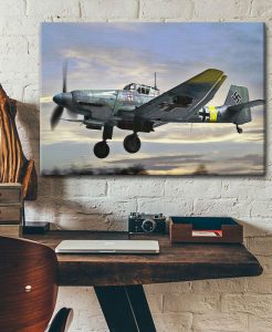 junkers 87 stuka single canvas rectangle