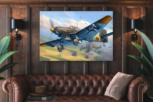 junkers 87 stuka single canvas rectangle