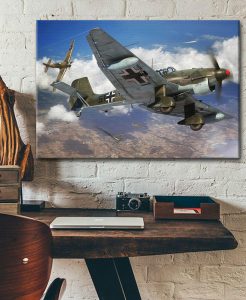 junkers 87 stuka single canvas rectangle