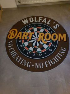 personalized darts room round mat 06128 photo review