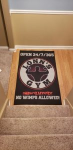 personalized gym room rug 06411 photo review