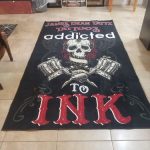 personalized tattoo addicted ink rug 05695