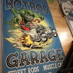 Personalized rat fink hot rod garage rug 07868