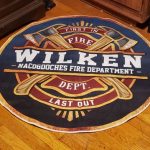 personalized FIREFIGHTER BROTHERHOOD round mat 05880