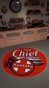 santafe round mat the chief santa fe railroad 04284 photo review