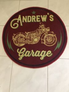 personalized dad's garage round mat 05296 photo review