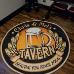 personalized tavern round mat 06575