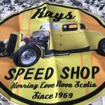 milner's speed shop american graffiti [personalized] round mat 05285