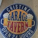 personalized garage tavern round mat 05421