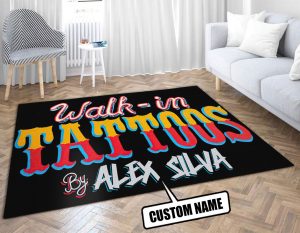 personalized walk ins tattoo rug