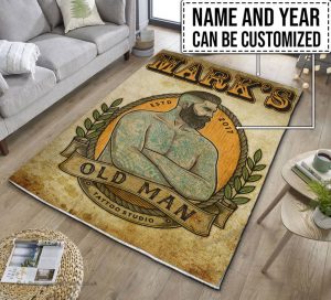 personalized tattoo studio rug