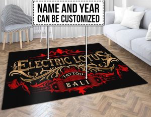 personalized tattoo studio rug