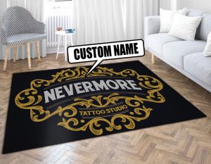 personalized tattoo studio rug