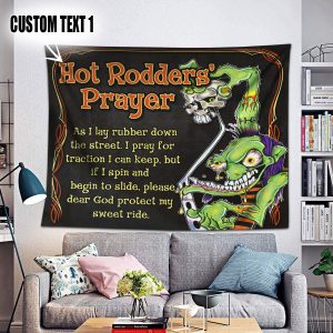 hot rodder's prayer tapestry