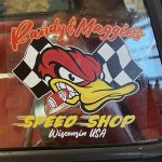 2 PCS  personalized hot rod garage | speed shop | kustom kultrure | old school vinyl stickers 09545