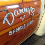 2 pcs personalized hot rod garage | pinstripe | lettering | door art | vintage garage set 02 vinyl stickers 09756