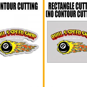 thumbnail image 2 of Vintage Style Flaming Eight Ball Vinyl Decal Sticker Pair - 6" X 2.25" Each, Rat Rod & Racing Style, Weatherproof 2 of 12