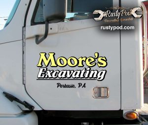 2 pcs usdot | truck lettering | door lettering | hot rod vinyl sticker