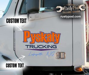 2 pcs usdot | truck lettering | door lettering | hot rod vinyl sticker