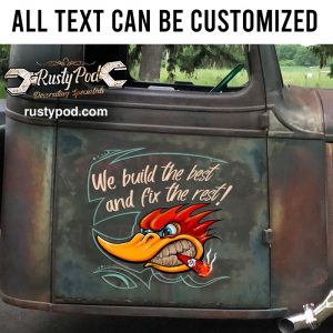 thumbnail image 2 of 'Built Not Bought' Silver Decal – 150 X 50mm – Hotrod VW Kustom Car Sticker 2 of 4