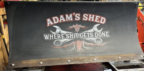 personalized pinstripe garage | hot rod | wrench vinyl sticker 09765 photo review