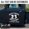 personalized hot rod lettering vinyl sticker 10465 - Rustypod Store
