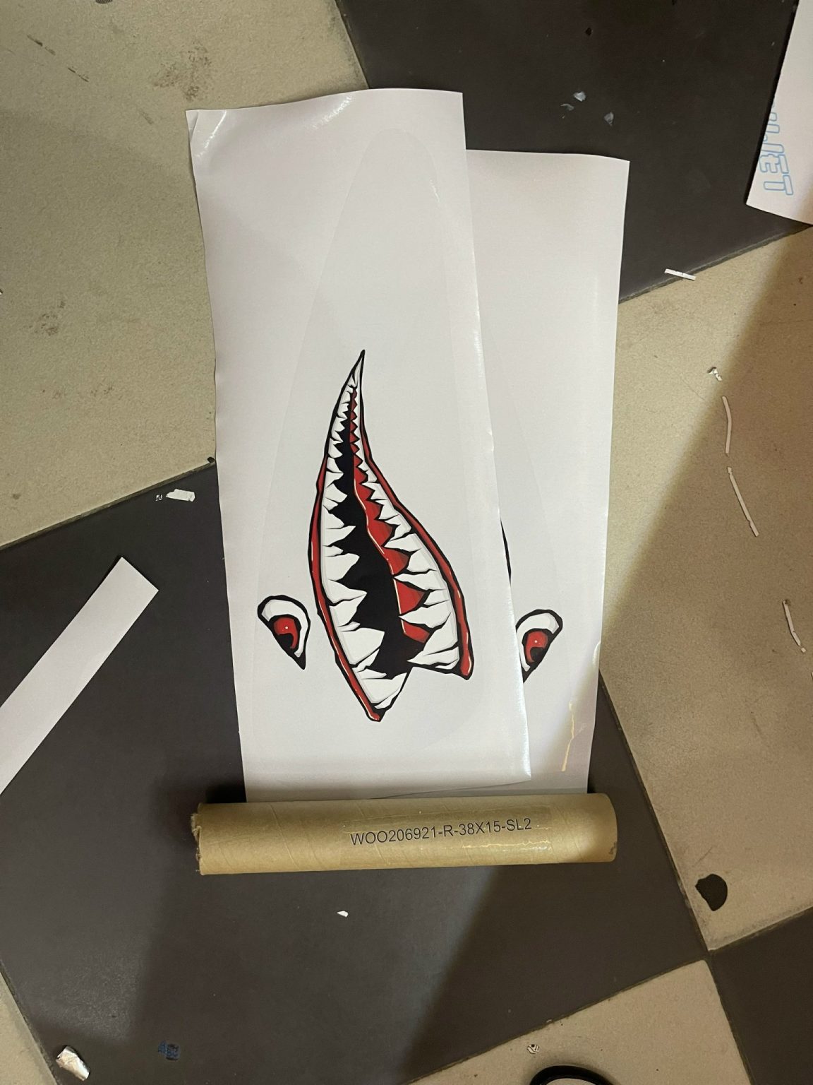 Teeth Motorcycle Sticker 2 pcs shark teeth motorcycle fuel tank decal 10211 - Rustypod Store