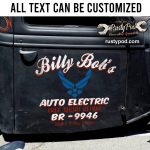 Personalized veteran garage lettering sticker