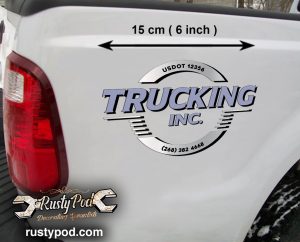 Personalized trucking llc company sticker 11101