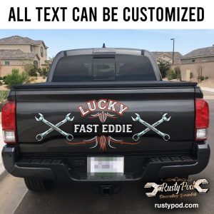 personalized wrench pinstriping truck tailgate decals