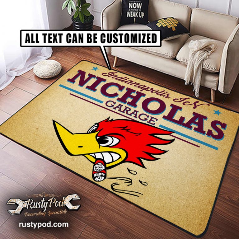 personalized hot rod speed Mr Horsepower rug 11215 - Rustypod Store