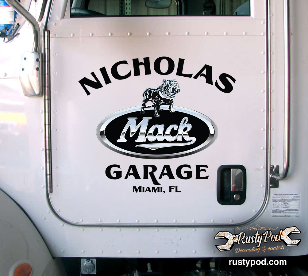 personalized mack truck emblem sticker 11277 - Rustypod Store