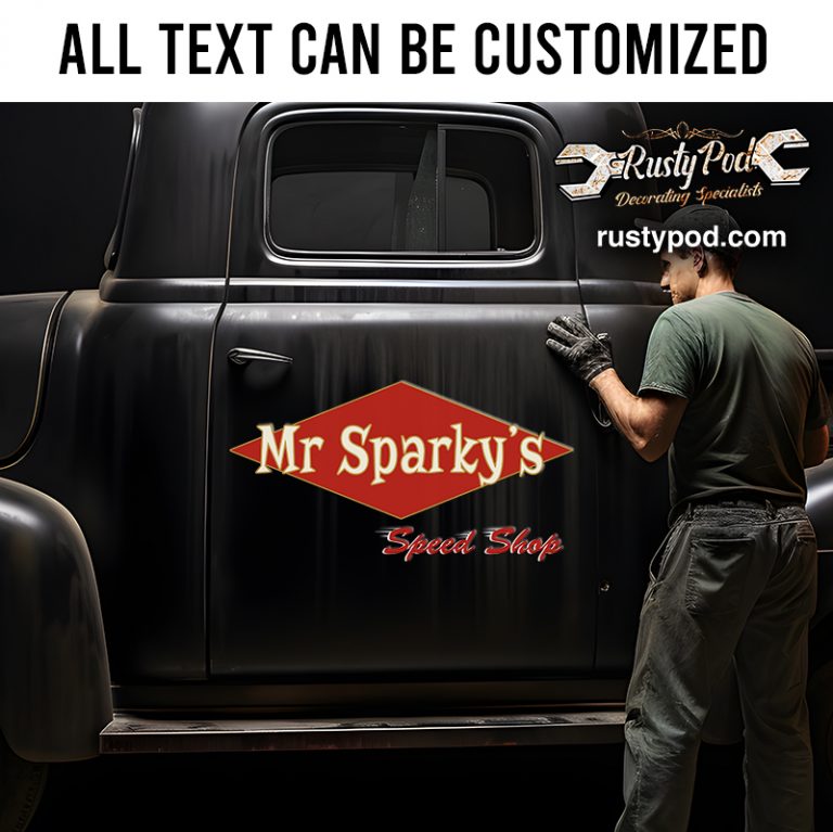 Personalized simple lettering sticker 11670 - Rustypod Store