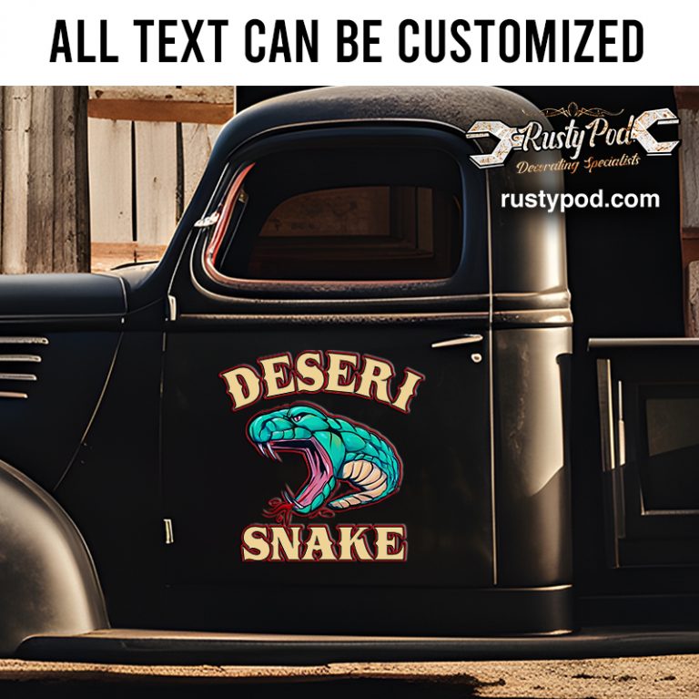 personalized snake lettering sticker 11854 - Rustypod Store