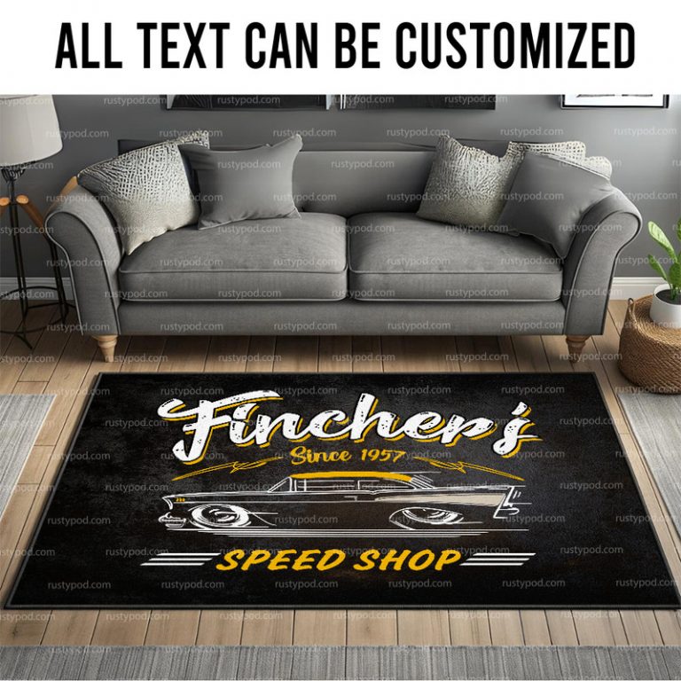 Custom Garage Rugs personalized lowbrow garage | hot rod garage | speed shop | pinstripe ...