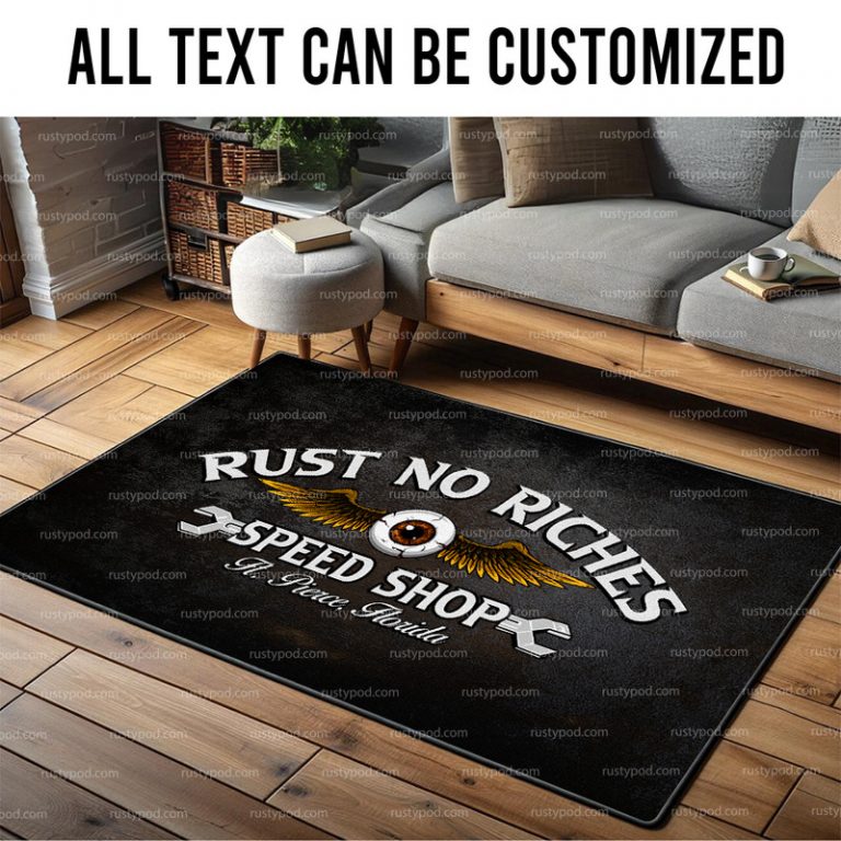 Personalized pinstriping hand paint rug 10351 - Rustypod Store