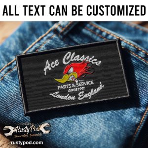 Patch Thermocollant Hot Rod Orange V8 Addict - 10x8 Cm, écusson Pour Chemise Ou Veste, Facile à Poser Au Fer